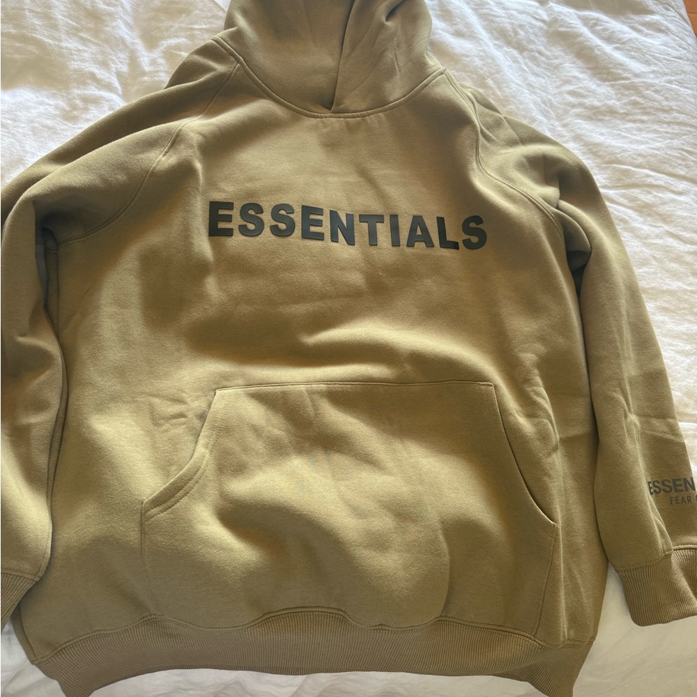 Small khaki essentials hoodie